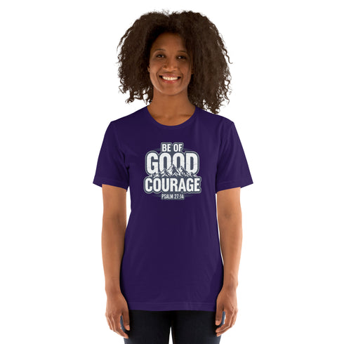 Be of Good Courage Psalm 27:1 Christian T-Shirt